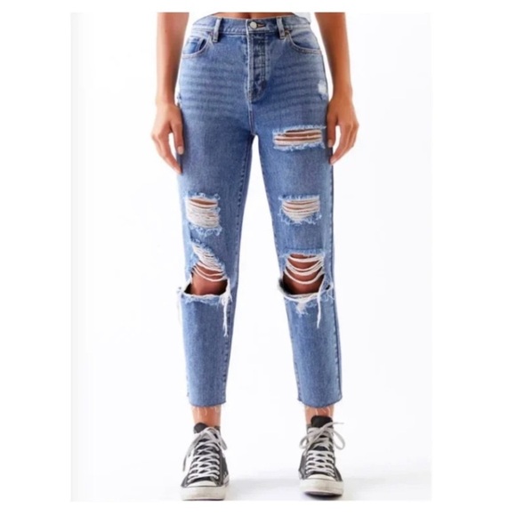 PACSUN Ripped Straight Leg Jeans - Picture 3 of 10